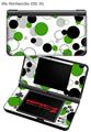 Nintendo DSi XL Skin Lots of Dots Green on White