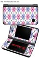 Nintendo DSi XL Skin Argyle Pink and Blue