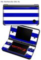 Nintendo DSi XL Skin Kearas Psycho Stripes Blue and White