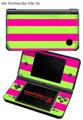 Nintendo DSi XL Skin Kearas Psycho Stripes Neon Green and Hot Pink