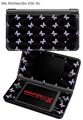 Nintendo DSi XL Skin Pastel Butterflies Purple on Black