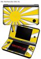 Nintendo DSi XL Skin Rising Sun Japanese Flag Yellow