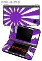 Nintendo DSi XL Skin Rising Sun Japanese Flag Purple