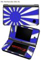 Nintendo DSi XL Skin Rising Sun Japanese Flag Blue