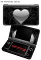 Nintendo DSi XL Skin Glass Heart Grunge Gray