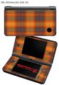 Nintendo DSi XL Skin Plaid Pumpkin Orange
