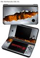Nintendo DSi XL Skin Ripped Metal Fire