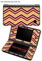 Nintendo DSi XL Skin Zig Zag Yellow Burgundy Orange