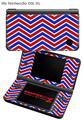 Nintendo DSi XL Skin Zig Zag Red White and Blue