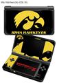 Nintendo DSi XL Skin Iowa Hawkeyes Gold on Black