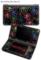 Nintendo DSi XL Skin Kearas Flowers on Black