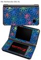 Nintendo DSi XL Skin Kearas Flowers on Blue