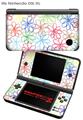 Nintendo DSi XL Skin Kearas Flowers on White
