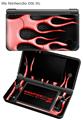 Nintendo DSi XL Skin Metal Flames Red