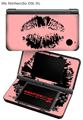 Nintendo DSi XL Skin Big Kiss Black on Pink