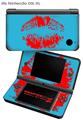 Nintendo DSi XL Skin Big Kiss Red on Blue