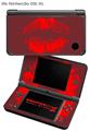 Nintendo DSi XL Skin Big Kiss Red on Burgandy