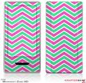 Zune HD Skin Zig Zag Teal Green and Pink