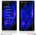 Zune HD Skin Flaming Fire Skull Blue