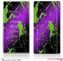 Zune HD Skin Halftone Splatter Green Purple
