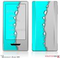 Zune HD Skin Ripped Colors Neon Teal Gray