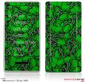 Zune HD Skin Scattered Skulls Green