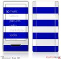 Zune HD Skin Kearas Psycho Stripes Blue and White