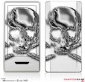 Zune HD Skin Chrome Skull on White