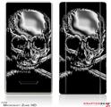 Zune HD Skin Chrome Skull on Black