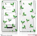 Zune HD Skin Christmas Holly Leaves on White