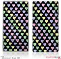 Zune HD Skin Pastel Hearts on Black