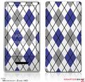 Zune HD Skin Argyle Blue and Gray