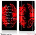 Zune HD Skin Big Kiss Red Lips on Black