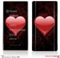 Zune HD Skin Glass Heart Grunge Red