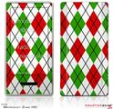 Zune HD Skin Argyle Red and Green
