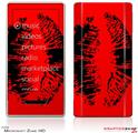 Zune HD Skin Big Kiss Black on Red