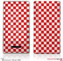 Zune HD Skin Checkered Canvas Red and White