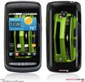 LG Vortex Skin 2010 Chevy Camaro Green - Black Stripes on Black