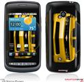 LG Vortex Skin 2010 Chevy Camaro Yellow - Black Stripes on Black