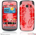 LG Vortex Skin Big Kiss Red Lips on Pink