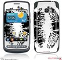 LG Vortex Skin Big Kiss Black on White