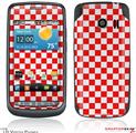 LG Vortex Skin Checkered Canvas Red and White