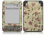 Flowers and Berries Pink - Decal Style Skin fits Amazon Kindle 3 Keyboard (with 6 inch display)