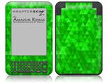 Triangle Mosaic Green - Decal Style Skin fits Amazon Kindle 3 Keyboard (with 6 inch display)