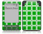 Squared Green - Decal Style Skin fits Amazon Kindle 3 Keyboard (with 6 inch display)
