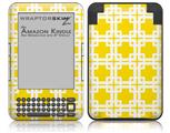 Boxed Yellow - Decal Style Skin fits Amazon Kindle 3 Keyboard (with 6 inch display)