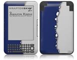 Ripped Colors Blue Gray - Decal Style Skin fits Amazon Kindle 3 Keyboard (with 6 inch display)