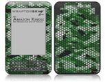 HEX Mesh Camo 01 Green - Decal Style Skin fits Amazon Kindle 3 Keyboard (with 6 inch display)