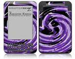 Alecias Swirl 02 Purple - Decal Style Skin fits Amazon Kindle 3 Keyboard (with 6 inch display)