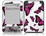 Butterflies Purple - Decal Style Skin fits Amazon Kindle 3 Keyboard (with 6 inch display)